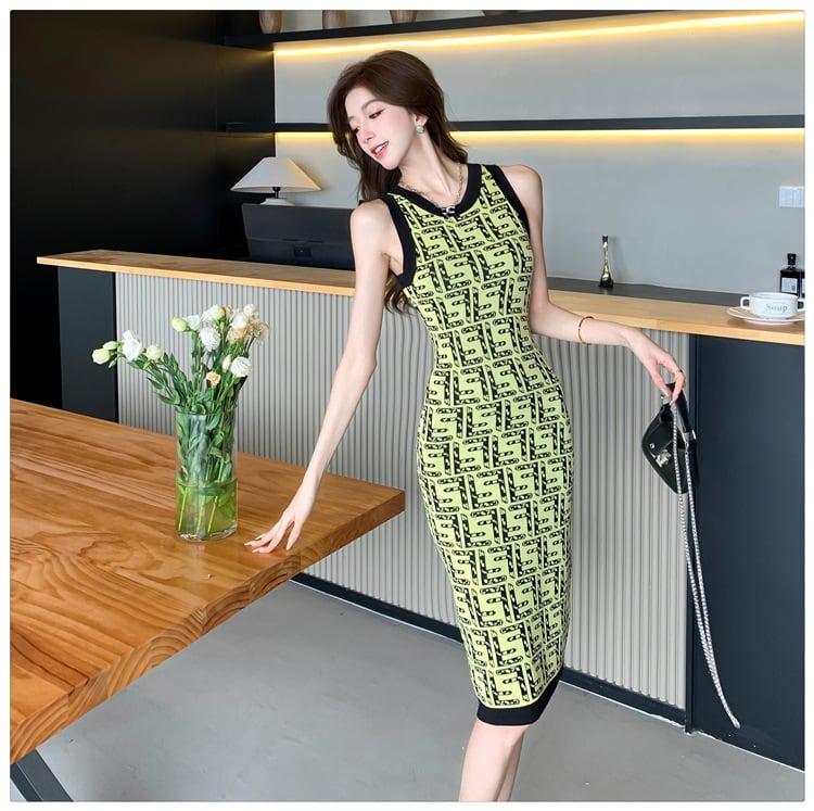 【dress】ニットタイトキャミワンピースG20962