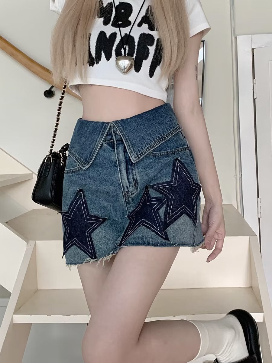 【bottoms】AラインデニムスカートG20938