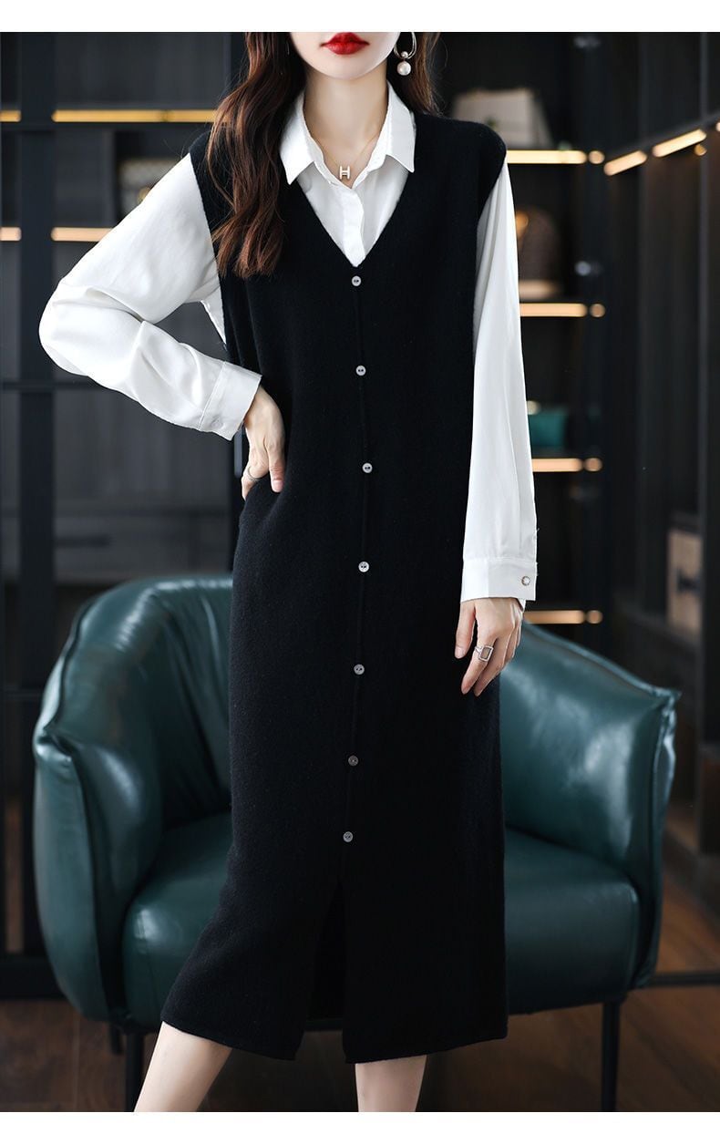 【dress】Ｖネックベストワンピース 　N2239