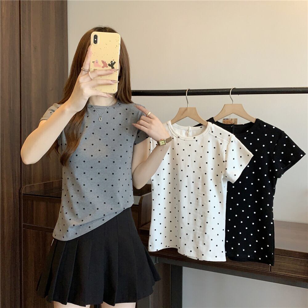 【tops】ドット柄TシャツG20723