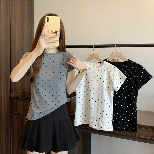 【tops】ドット柄TシャツG20723