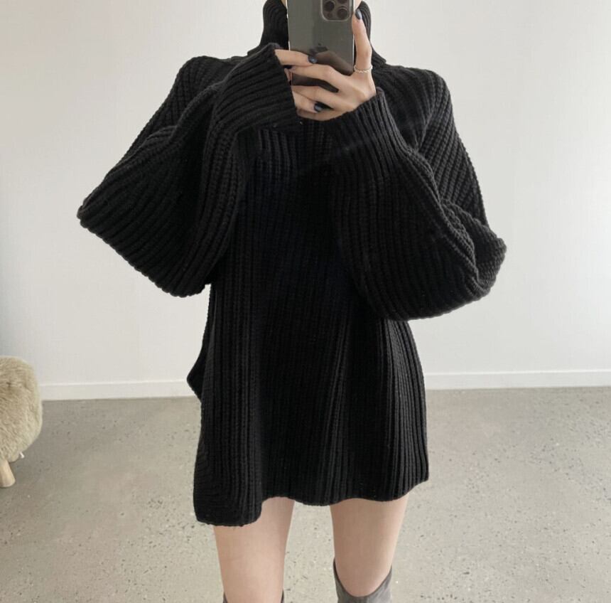 【tops】ハイネックニットセーター　M27577