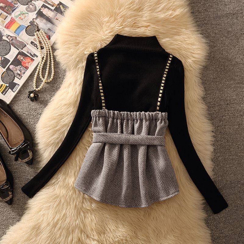 【set】セーター+イレギュラージレ2点セットF6311