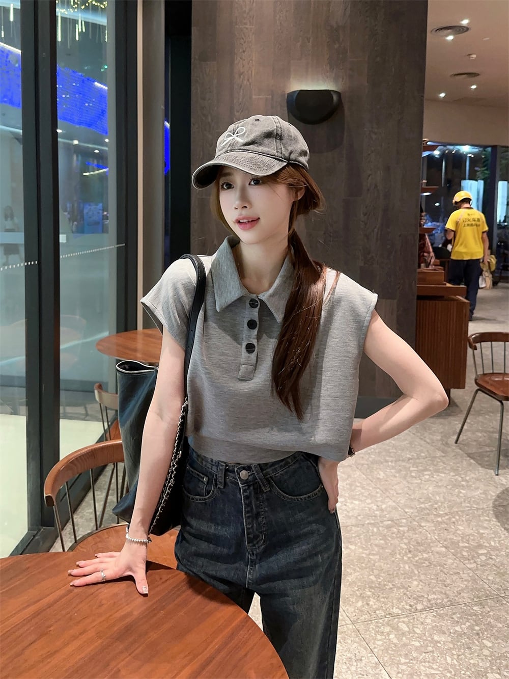 【tops】POLOネックTシャツ　M23916