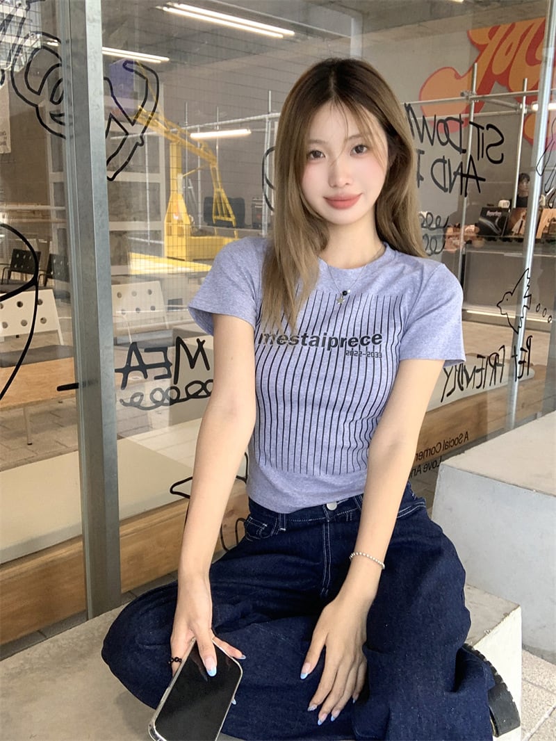 【tops】プリントTシャツ　M25102