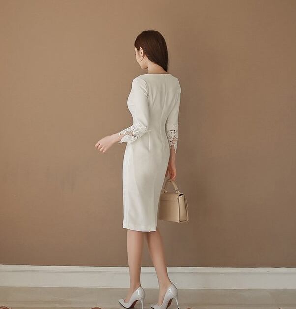 【dress】OL通勤好感度UP!気質満点ファッションエレガントワンピース