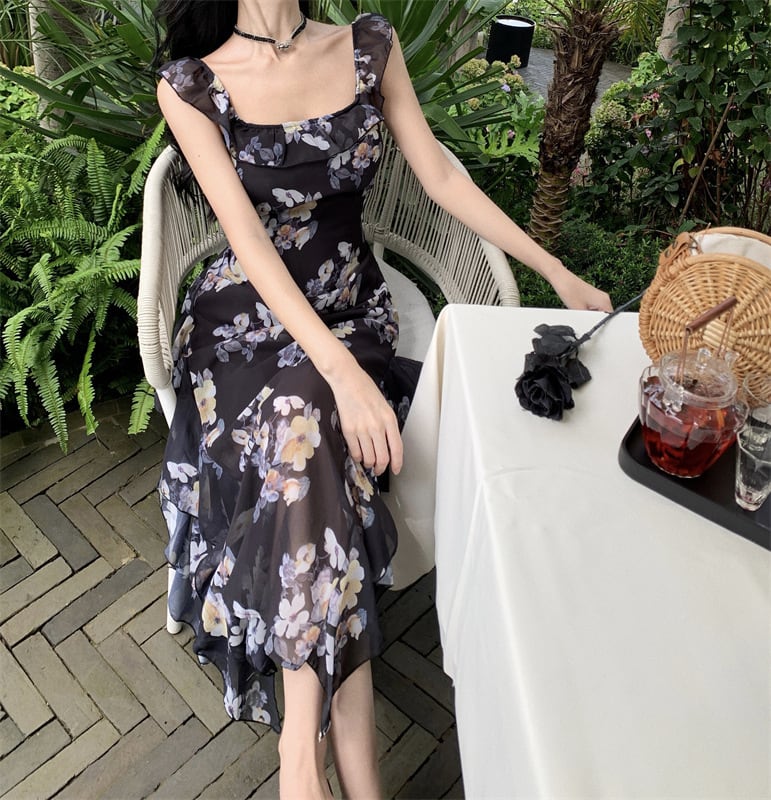 【dress】花柄キャミワンピース　M25306