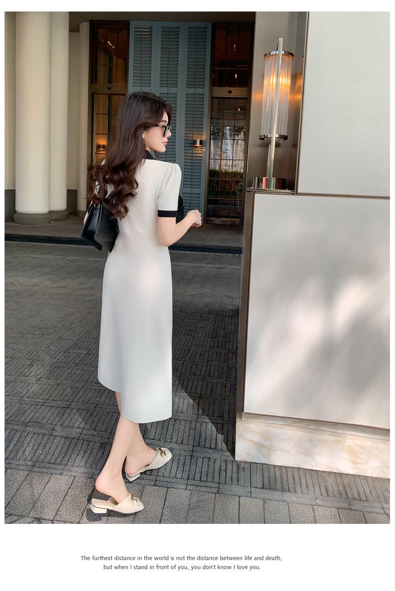 【dress】薄手ニットワンピース　M29745