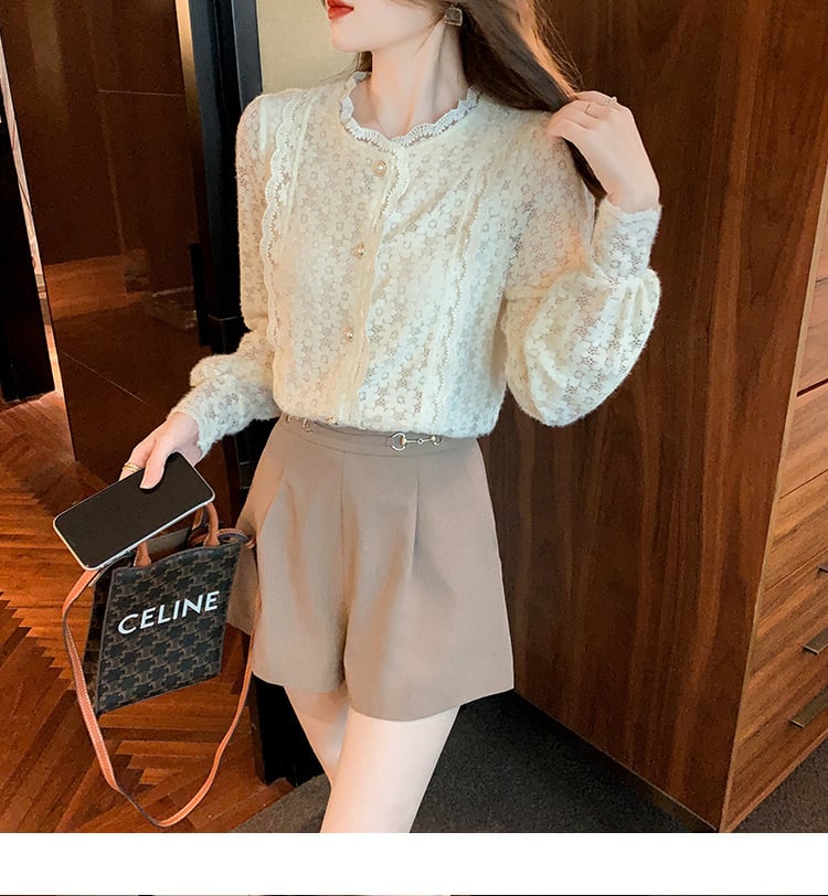 【tops】レースシャツトップス　M28508