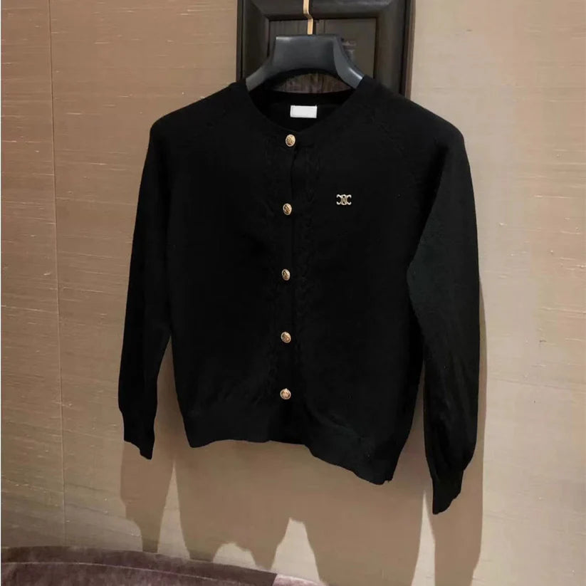 【outer】ラウンドネックニットカーディガンF8468