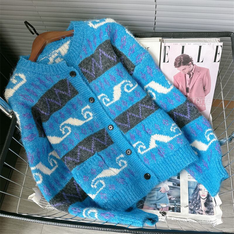 【outer】クルーネックニットカーデ　M28284