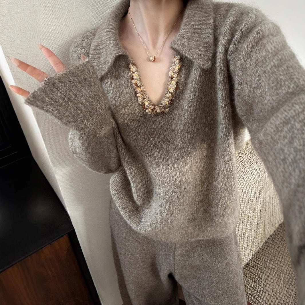 【tops】ビジューニットセーター　M28806