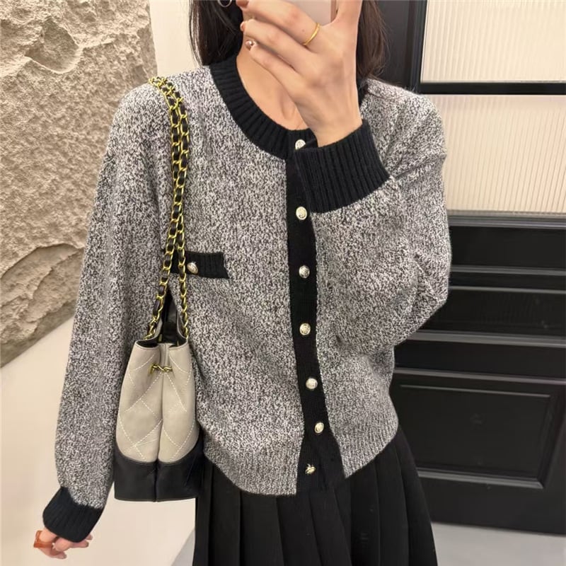 【outer】ニットカーディガン Q7373