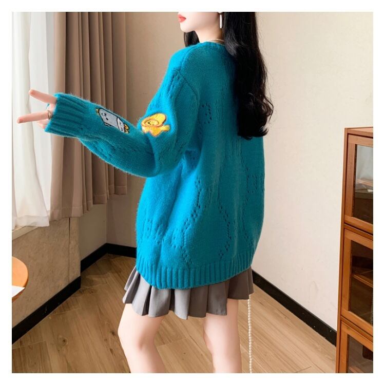 【tops】カートゥーンニットセーター　M19175