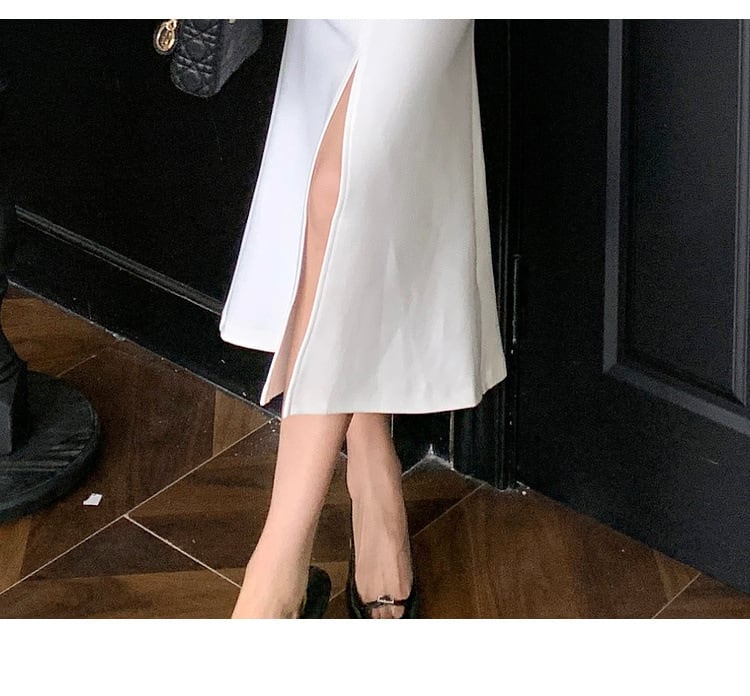【dress】立体フラワーマーメイドワンピース