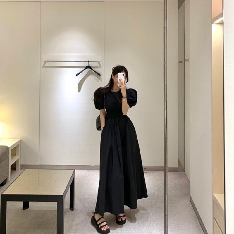 【dress】パフスリーブワンピース　M23882