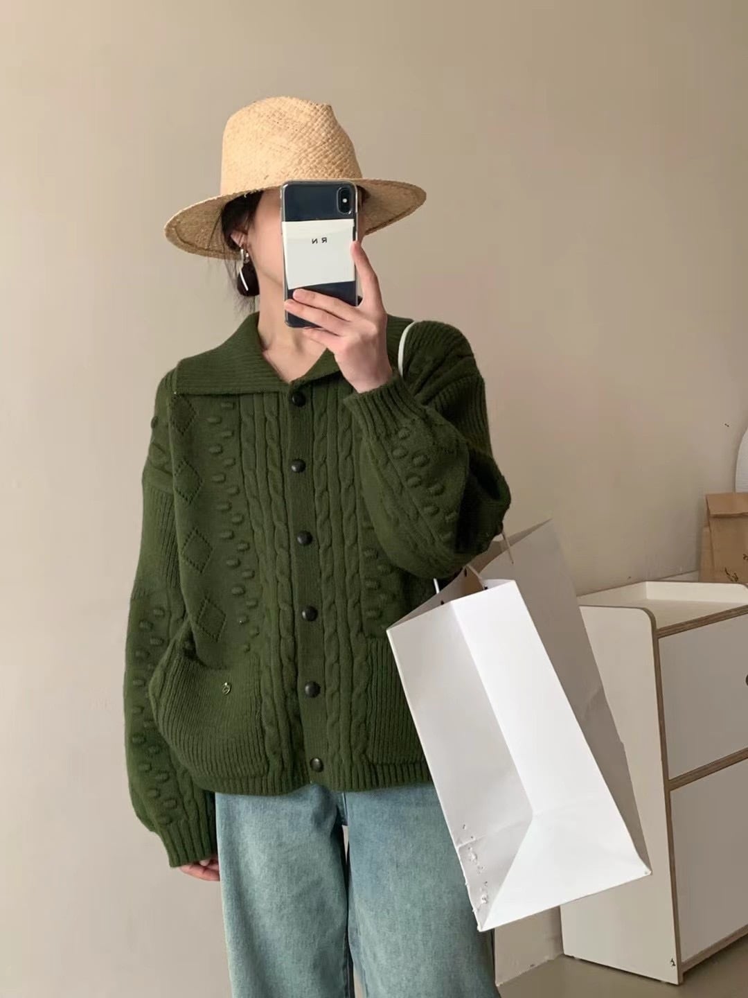 【outer】ニットカーデ　M27077