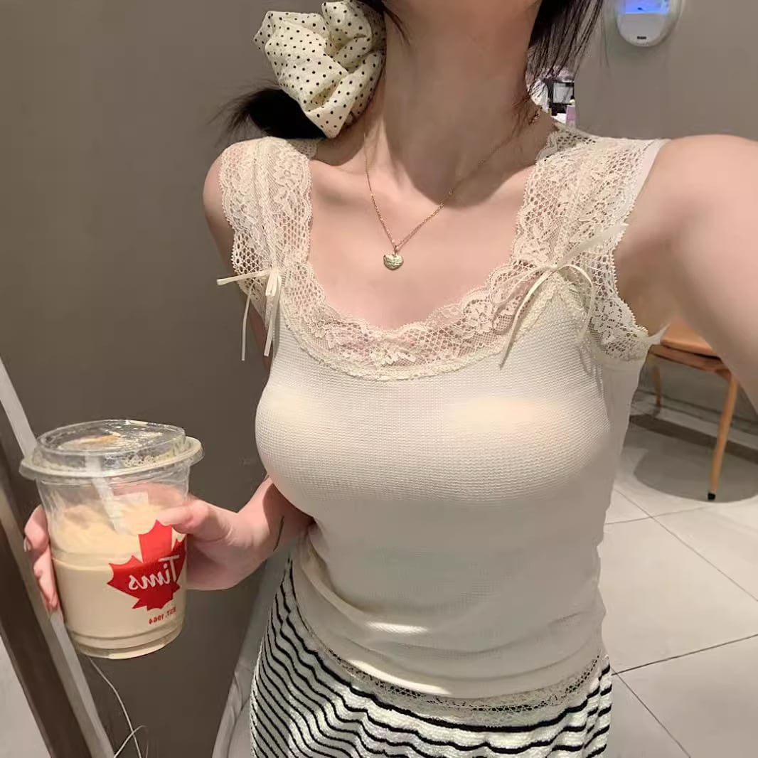 【tops】レースノースリーブトップス　M25202