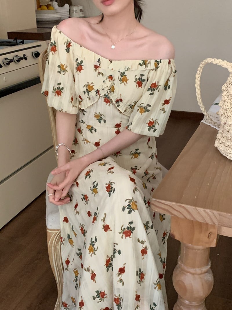 【dress】花柄ワンピース　M24465