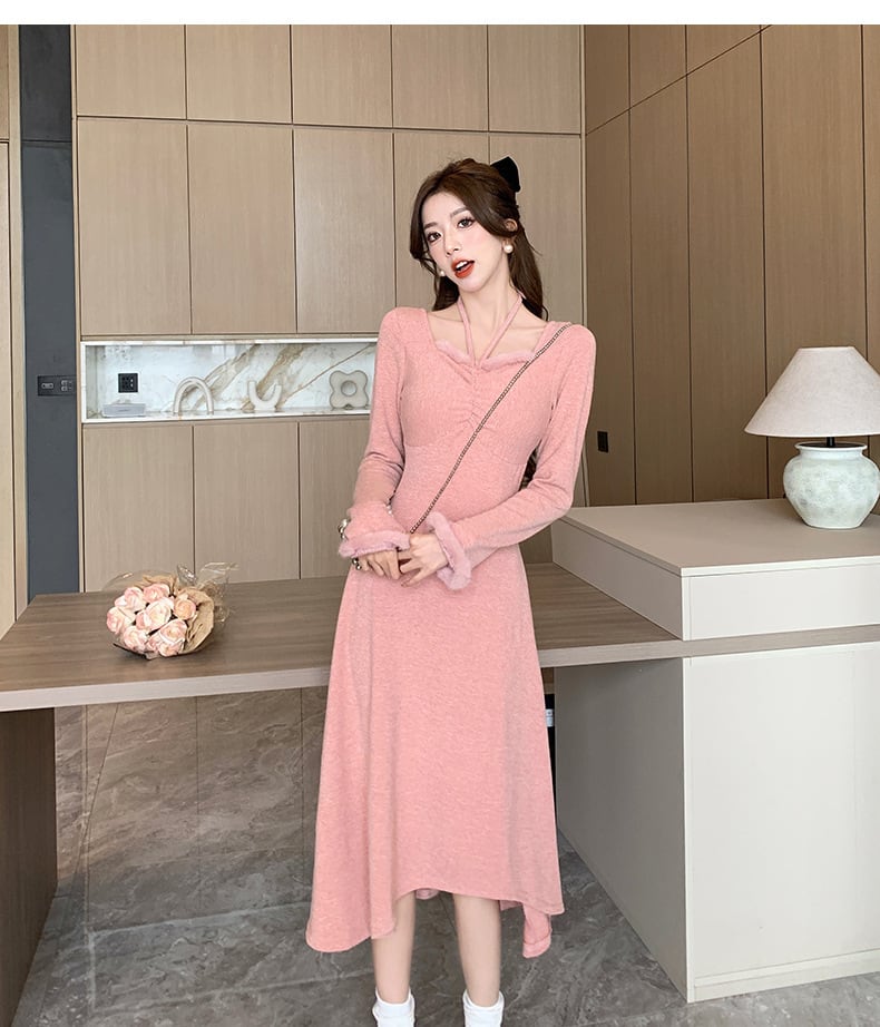 【dress】ファーワンピース　M19046