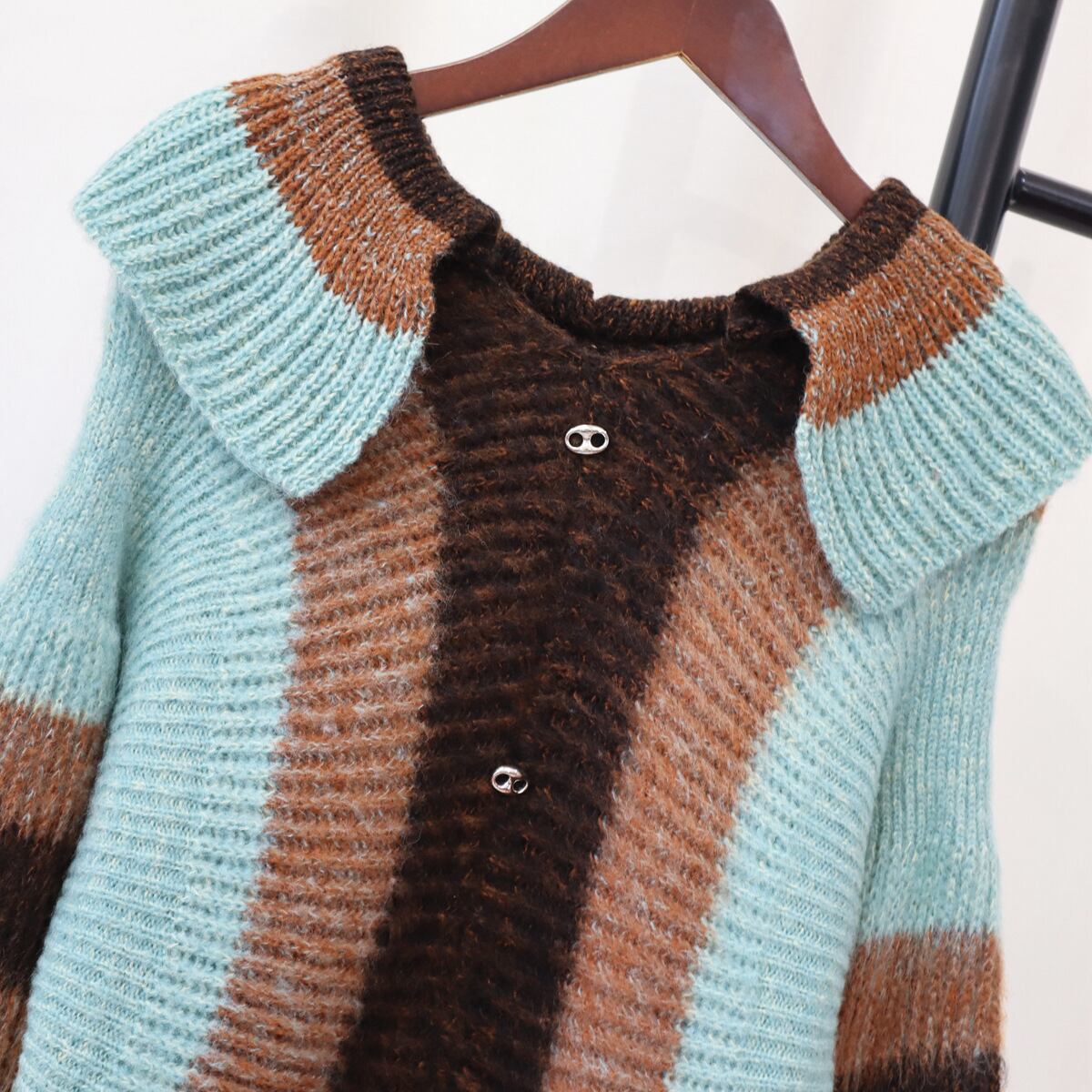 【outer】ドッキングニットカーデ　M18648