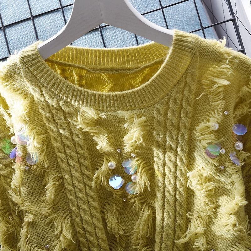 【tops】クルーネックニットセーター　M29188