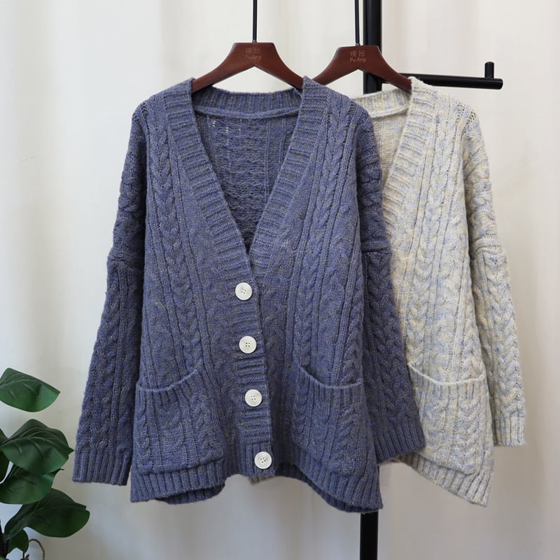 【outer】Vネックニットカーデ　M25702