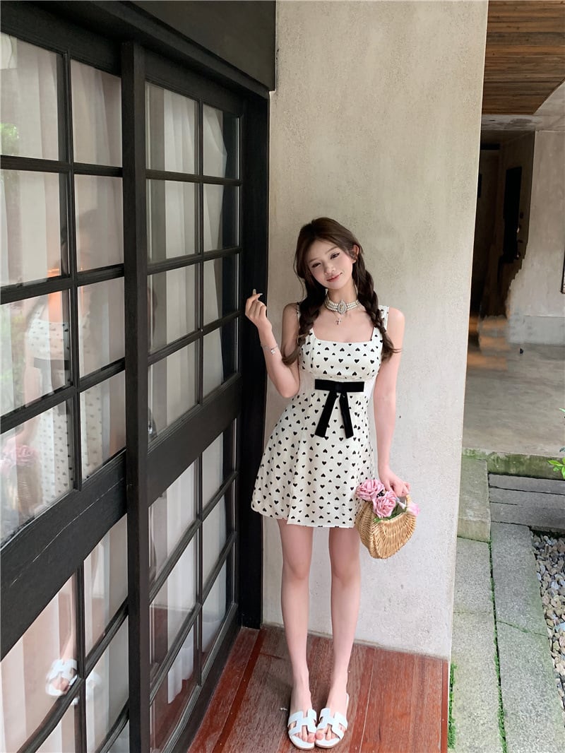 【dress】ハート柄キャミワンピース　M24332