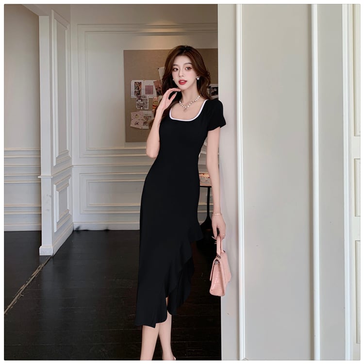 【dress】スリットワンピース　M25117