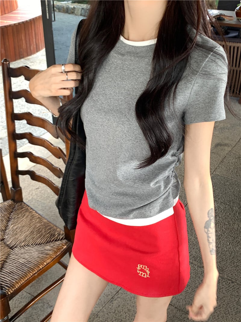 【tops】切り替えTシャツ　M25122