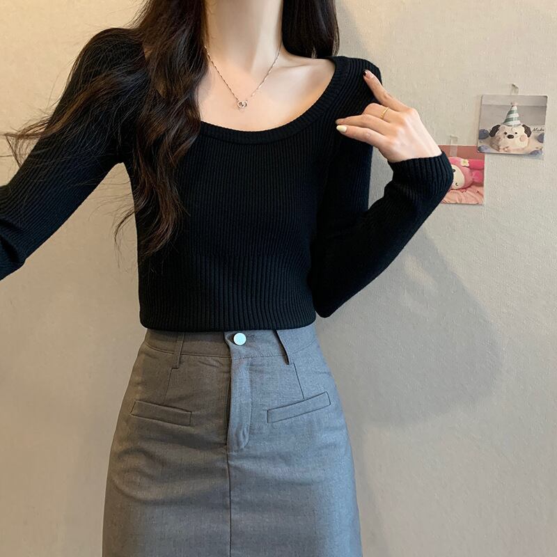 【tops】ニットトップス　M18835