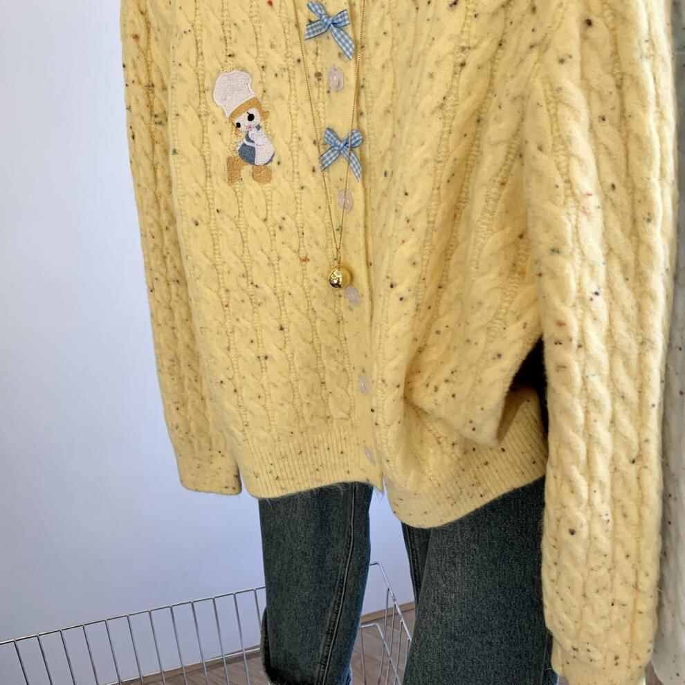 【outer】刺繍ニットカーデ　M29261