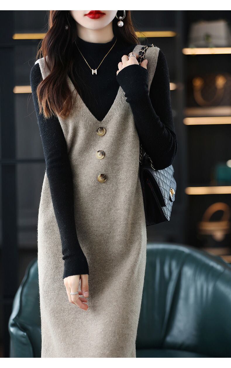【dress】Ｖネックベストワンピース 　N2238