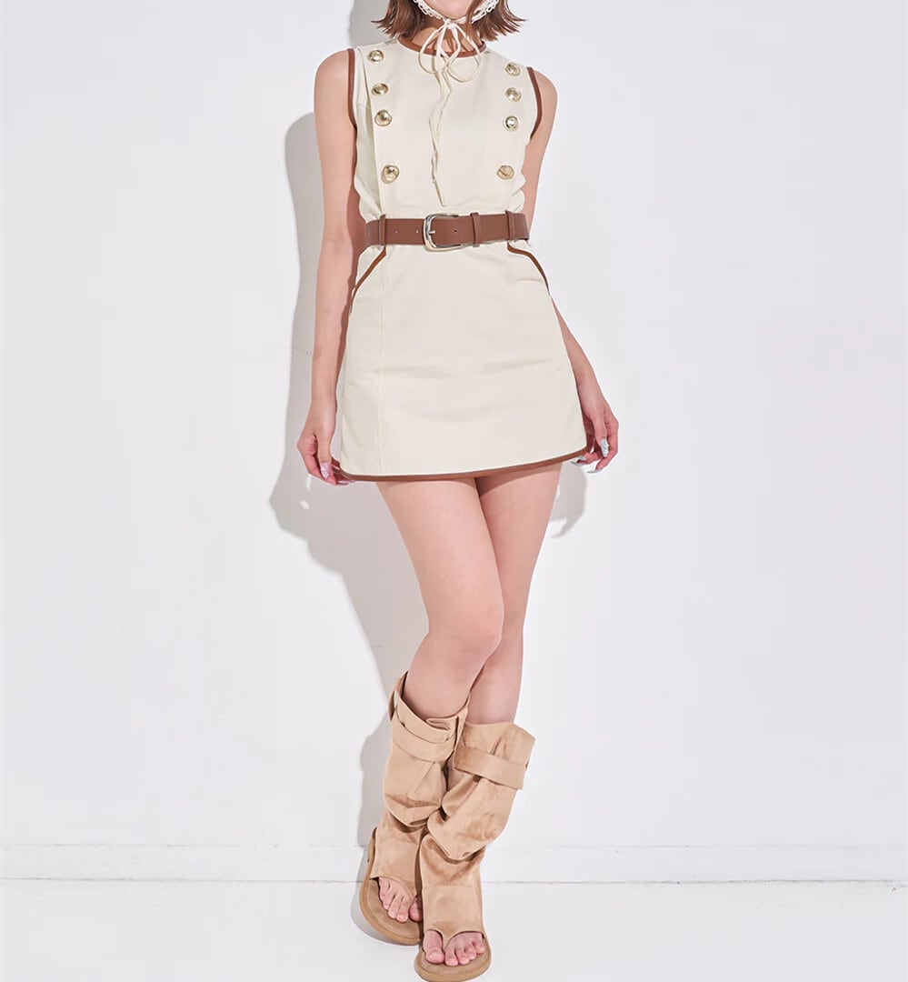 【dress】キャンバスミニワンピース　N3539