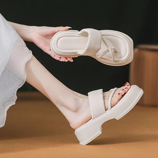 【shoes】3色厚底スリッパF7496