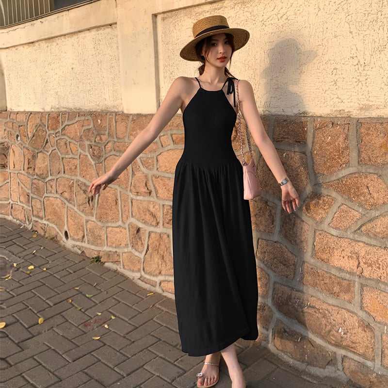 【dress】ホルターネックニットワンピース　M24580
