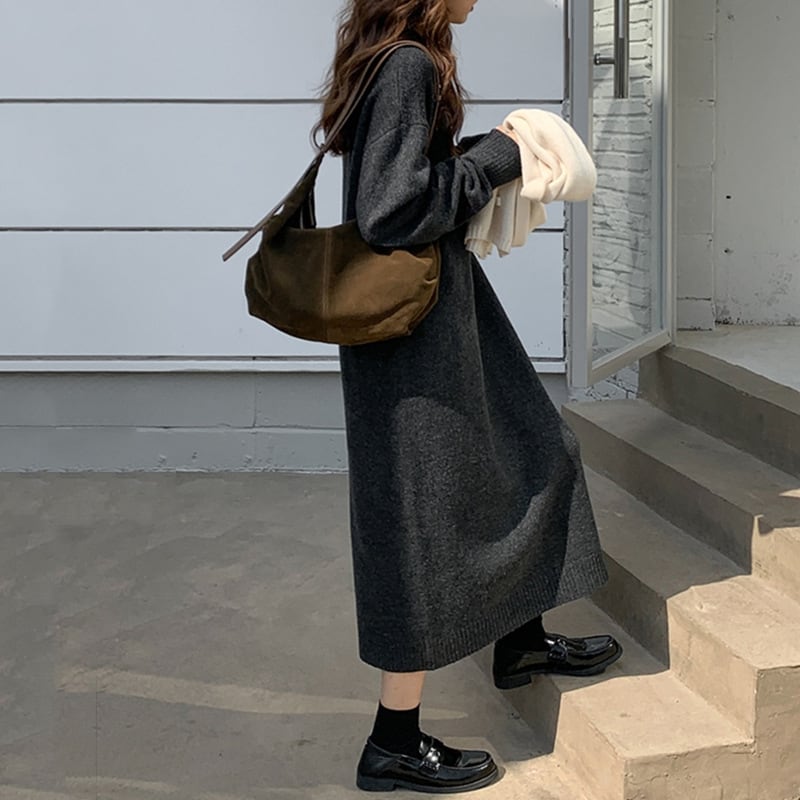 【dress】POLOネックワンピース　M19146