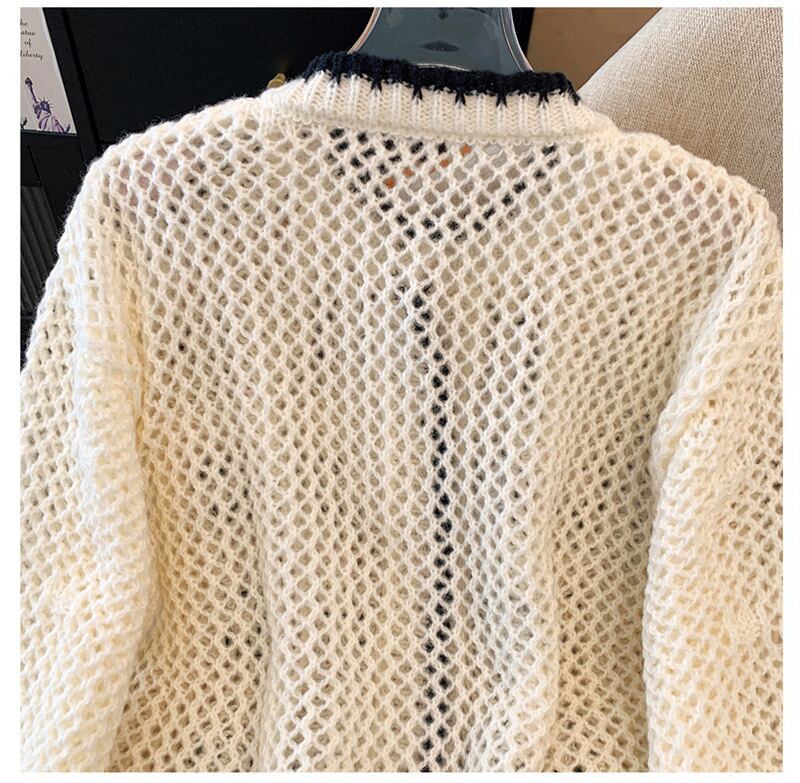 【outer】カットワークニットカーデ　M27568