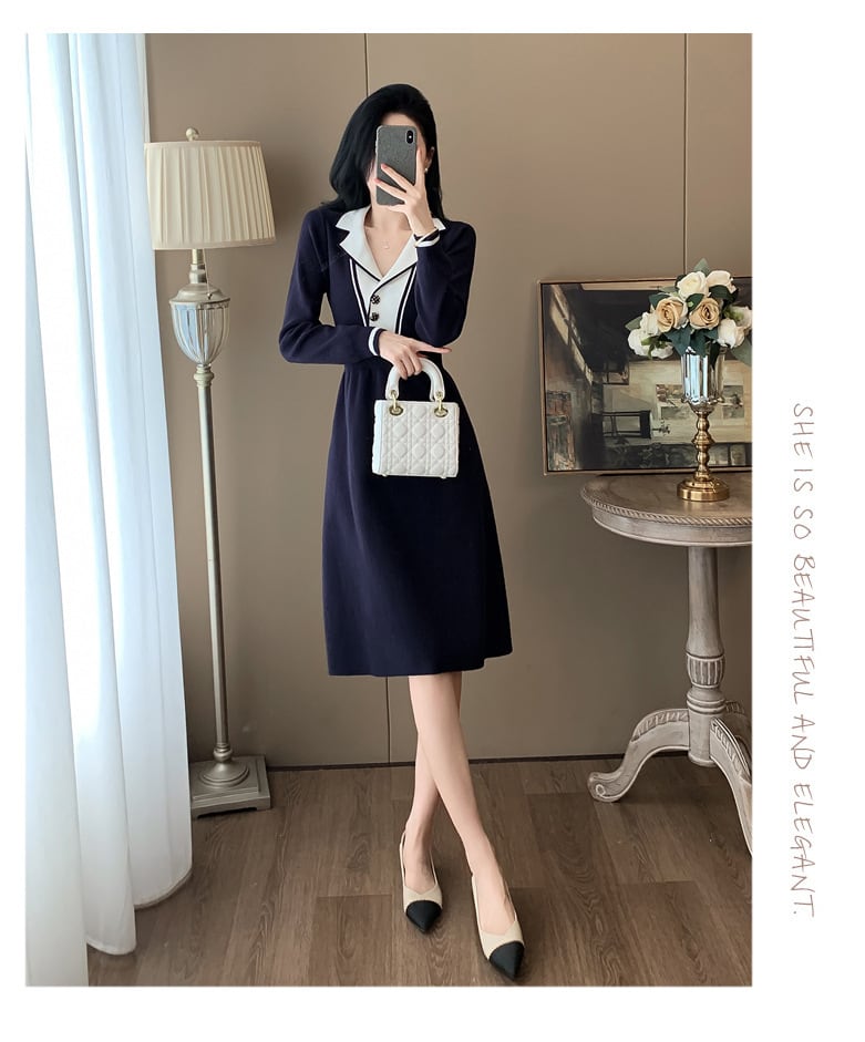【dress】ニットワンピース　M25350