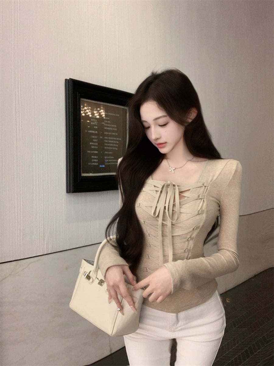 【tops】クロスストラップトップス　M29455