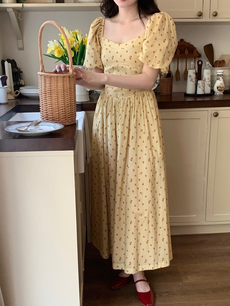 【dress】花柄ワンピース　M25042