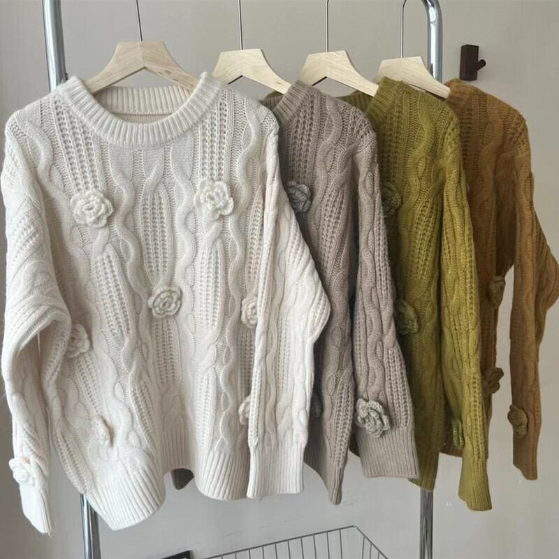 【tops】クルーネックニットセーター　M19144