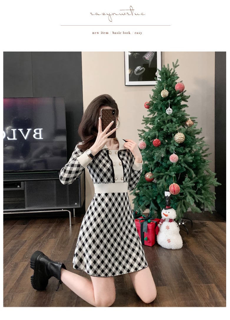 【dress】ニットワンピース　M25467
