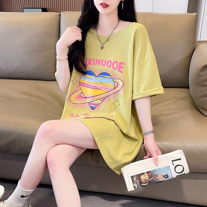 【tops】リボン付きTシャツ　M24349