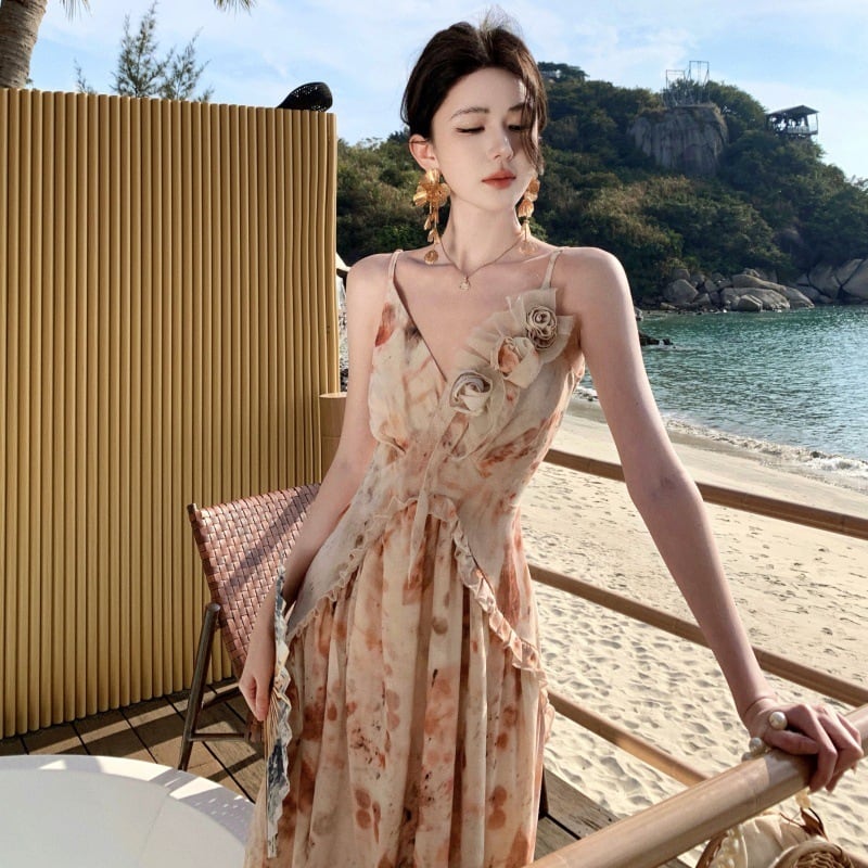 【dress】プリントキャミワンピース　M30178
