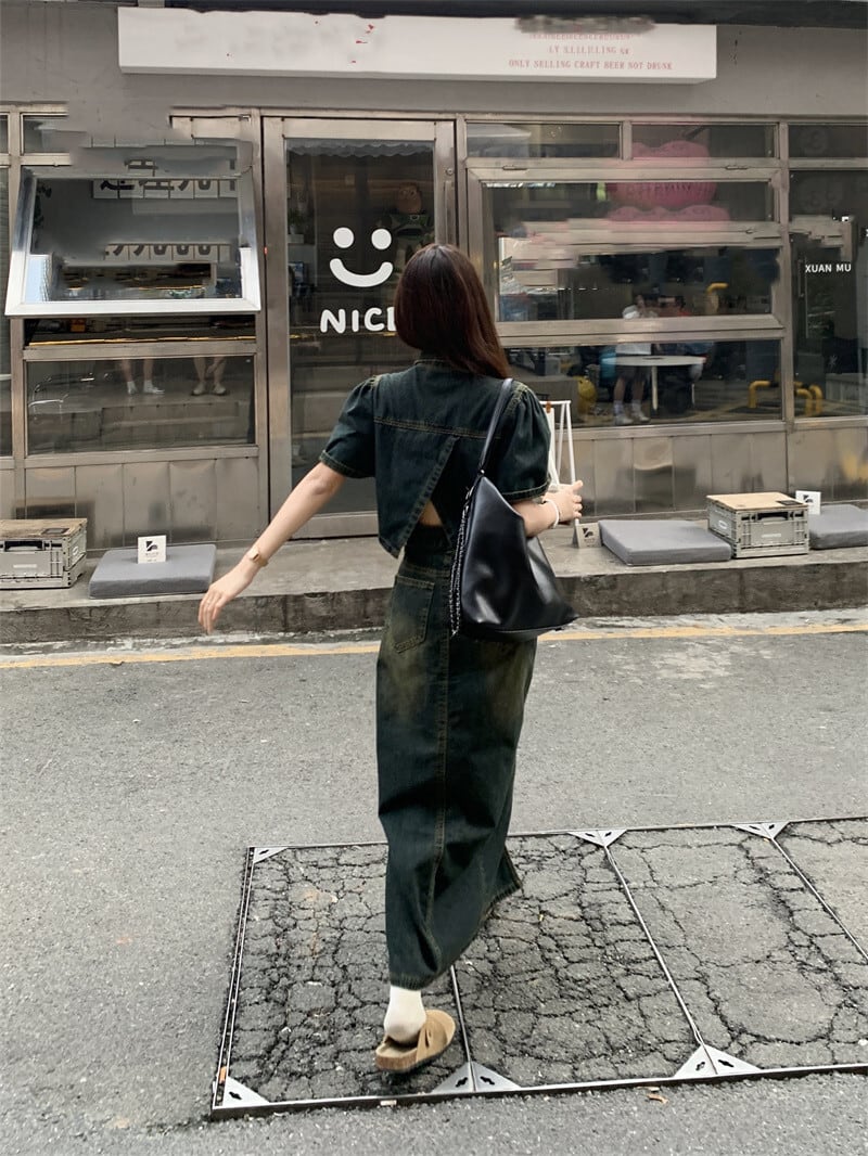 【dress】デニムワンピース　M24038