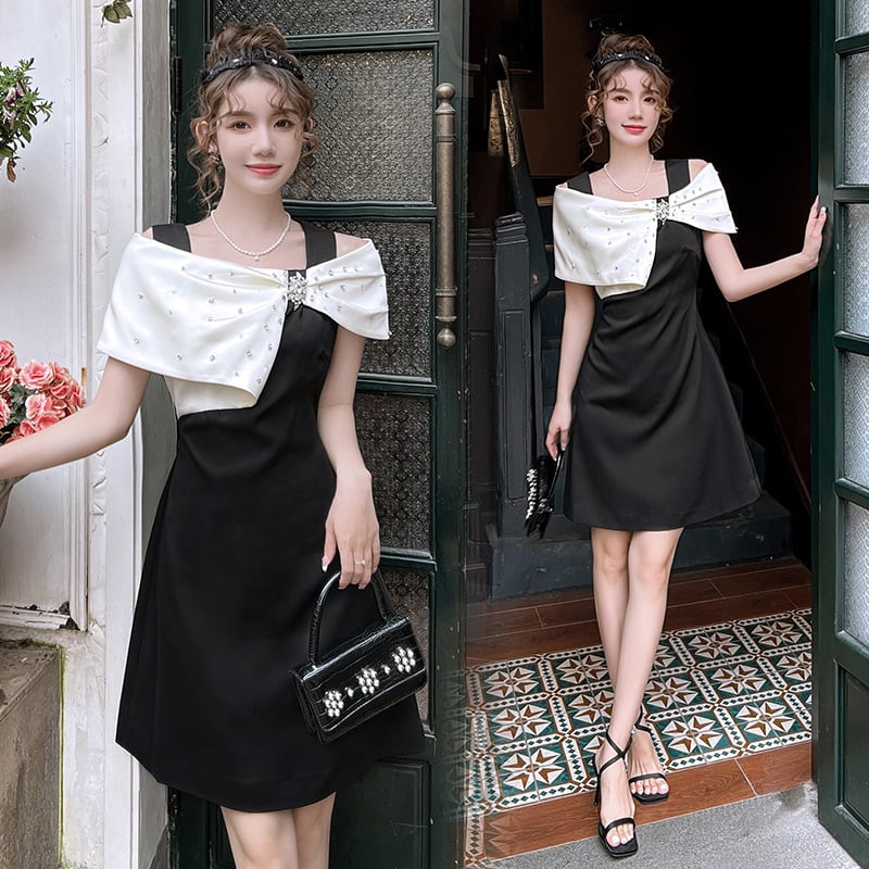 【dress】ビジューデートワンピース　M24884