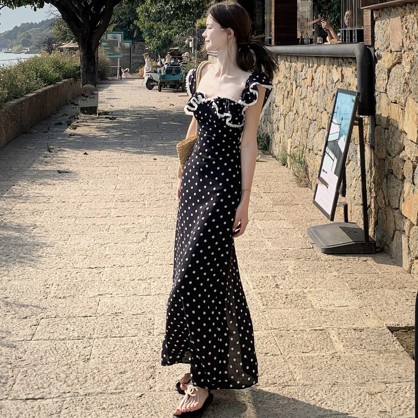【dress】ドット柄デートワンピース　M30169