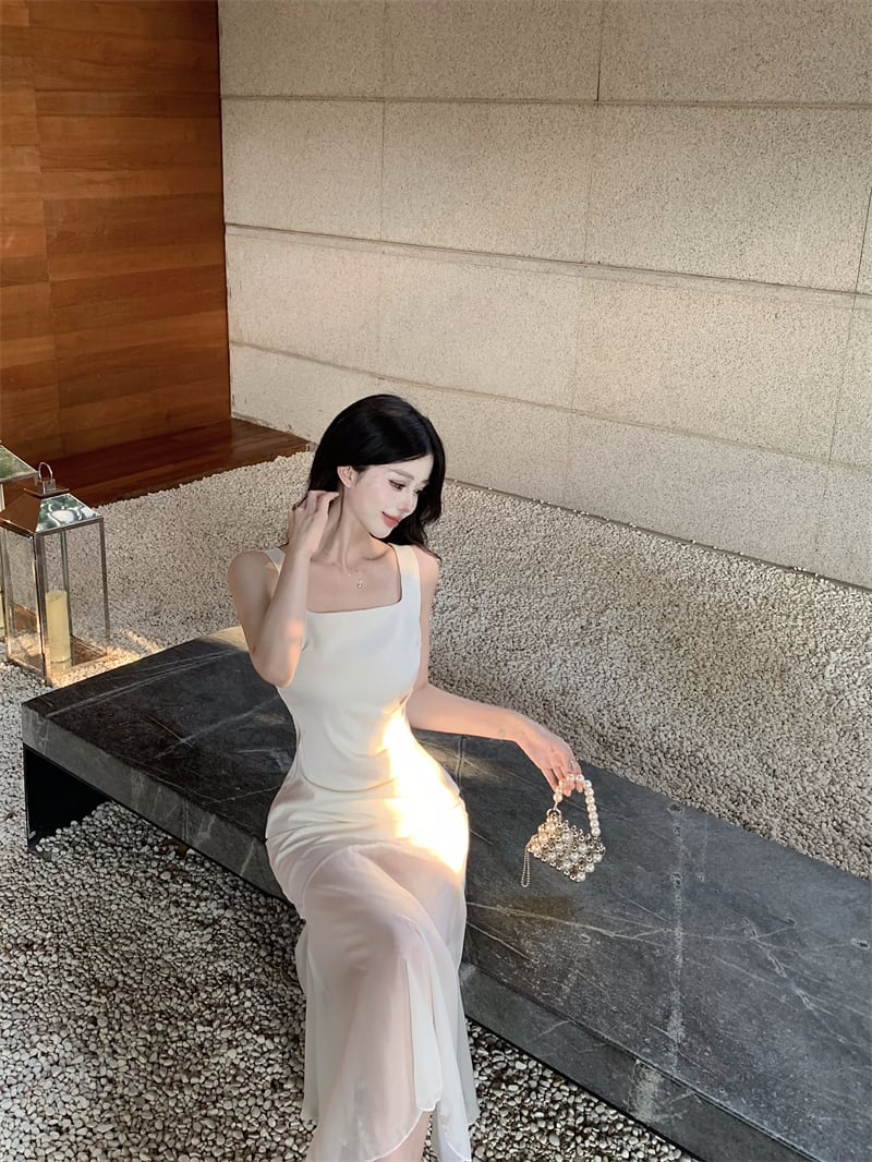 【dress】Uネックマーメイドキャミワンピース G21260