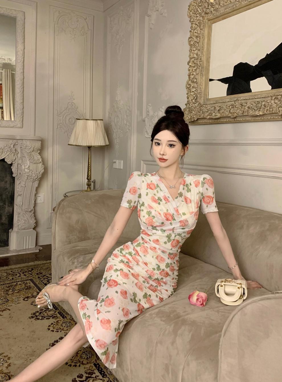 【dress】プリントワンピース　M25236